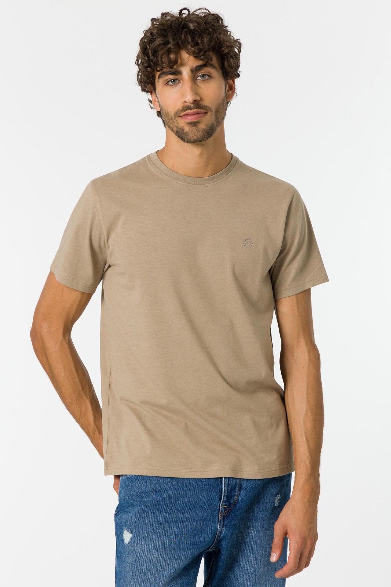 Beige Short Sleeve T-Shirt