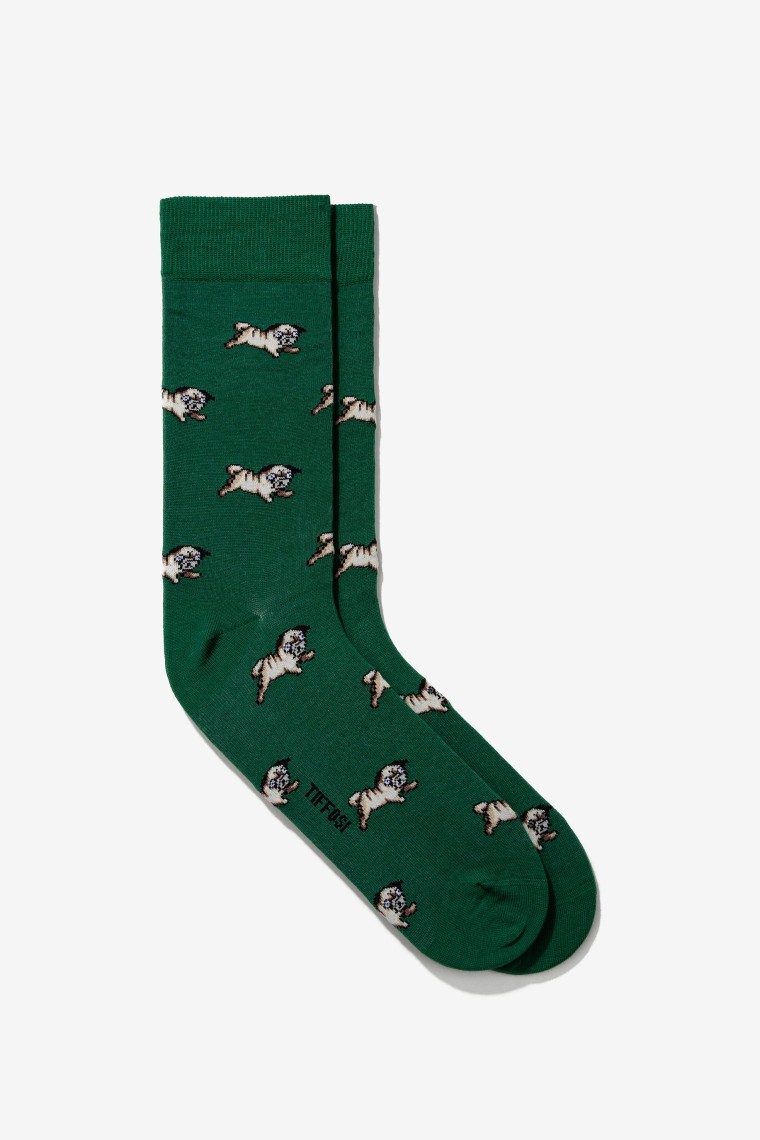 Bulldog Print Socks