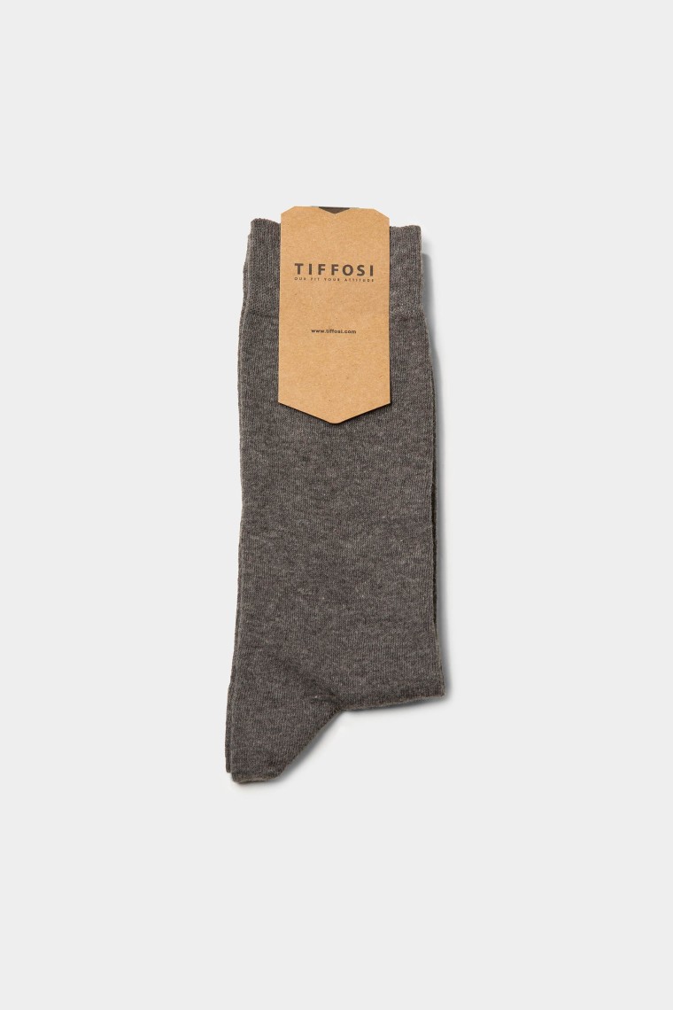 Dark Grey Melange Basic Socks