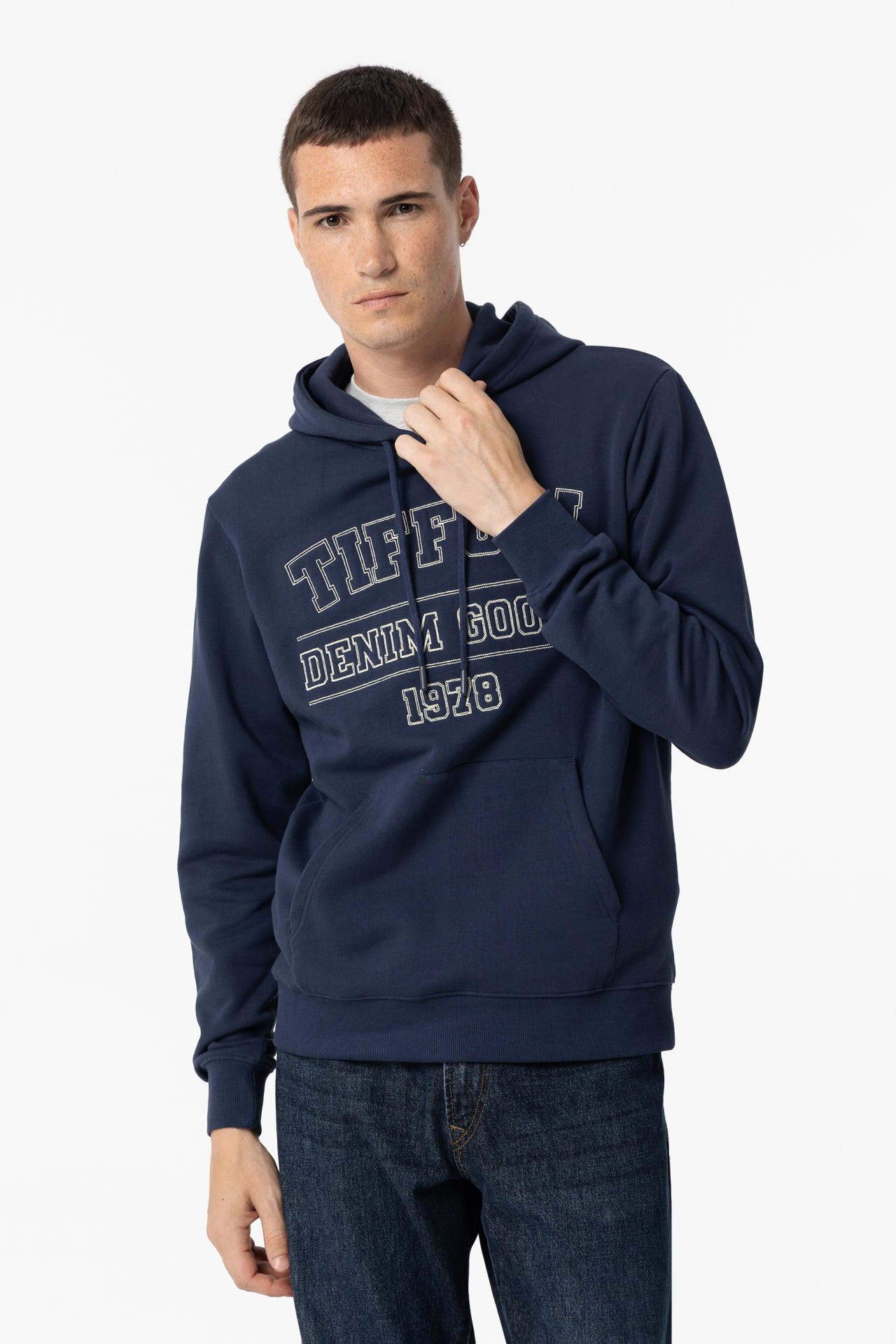 Hoodie with Front Embroidery