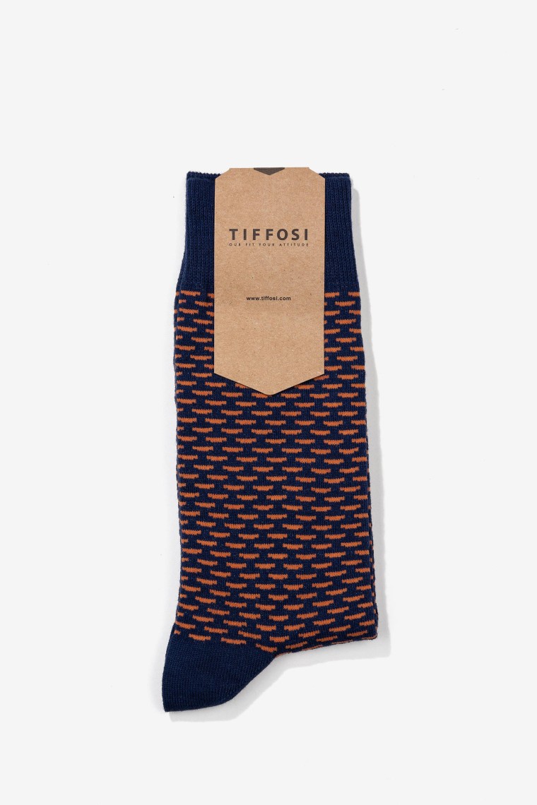 Blue Microprint Socks