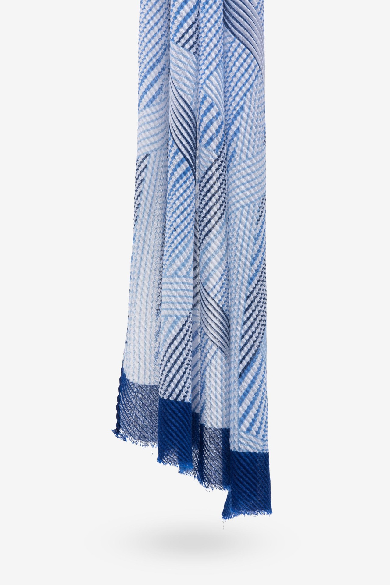 Blue Printed Scarf