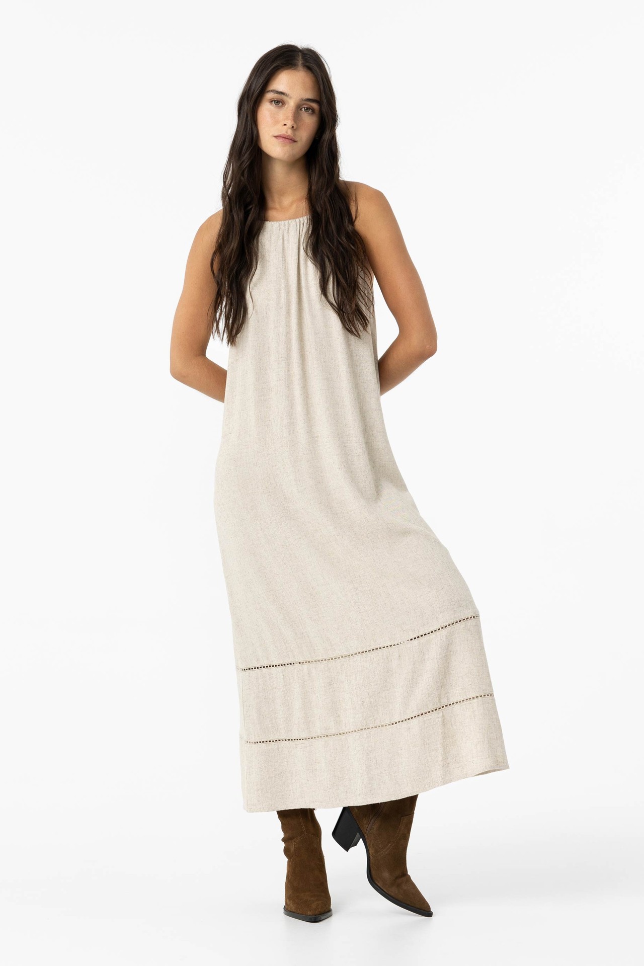 Rustic Long Halter Dress