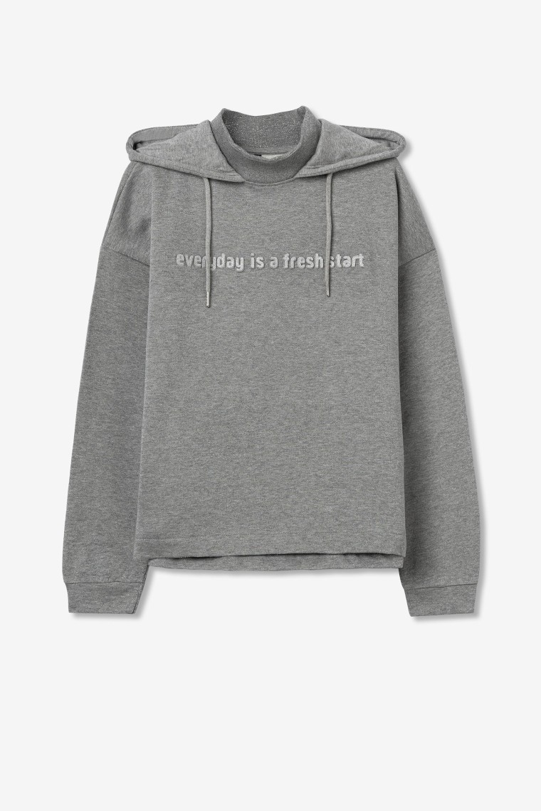 Grey Melange Sweatshirt