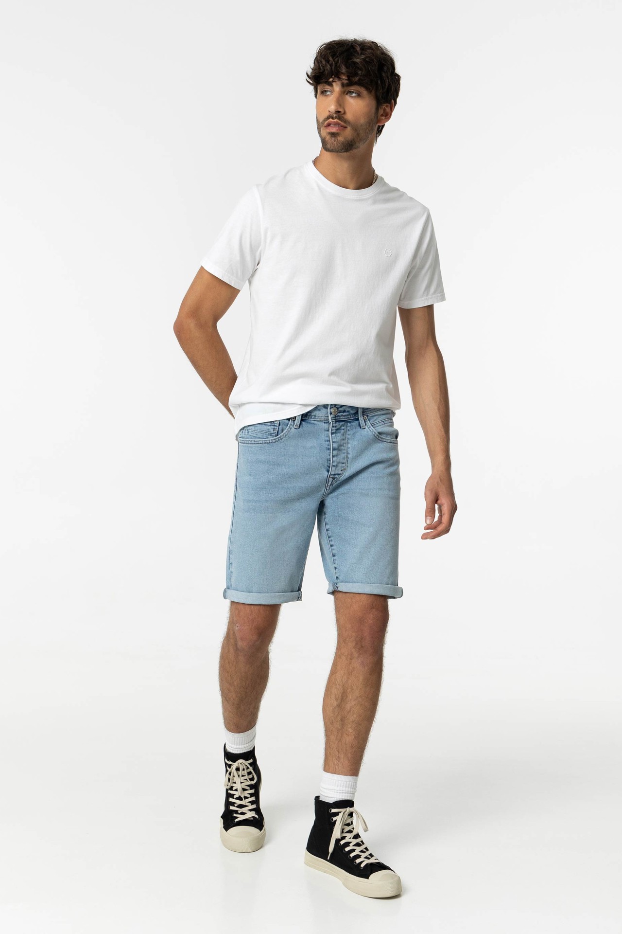 Slim Fit Denim Shorts