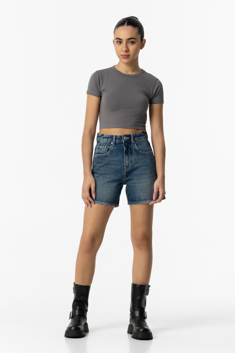 Short Denim Mom Fit