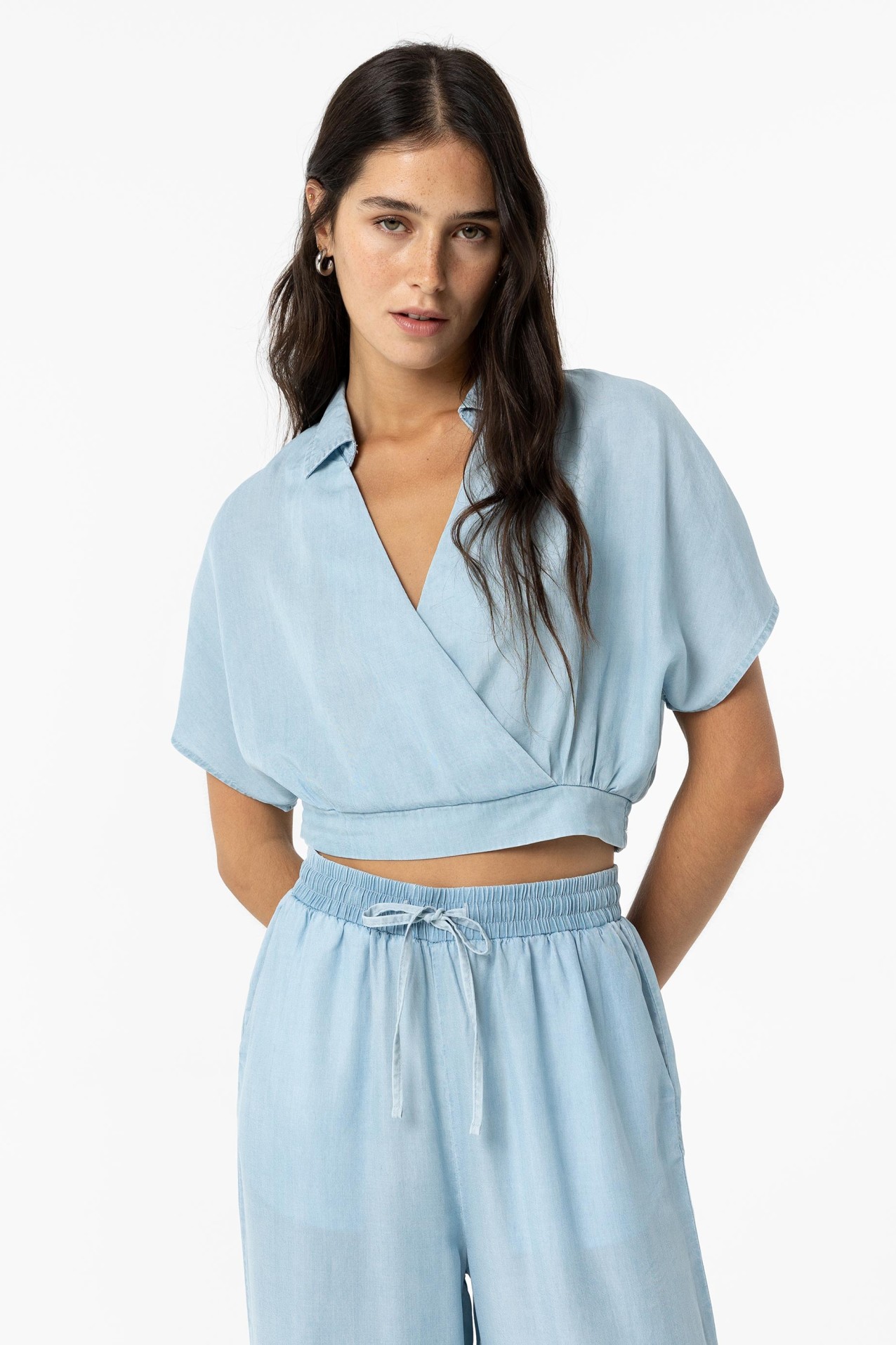 Tencel Loose Long-Sleeve Blouse
