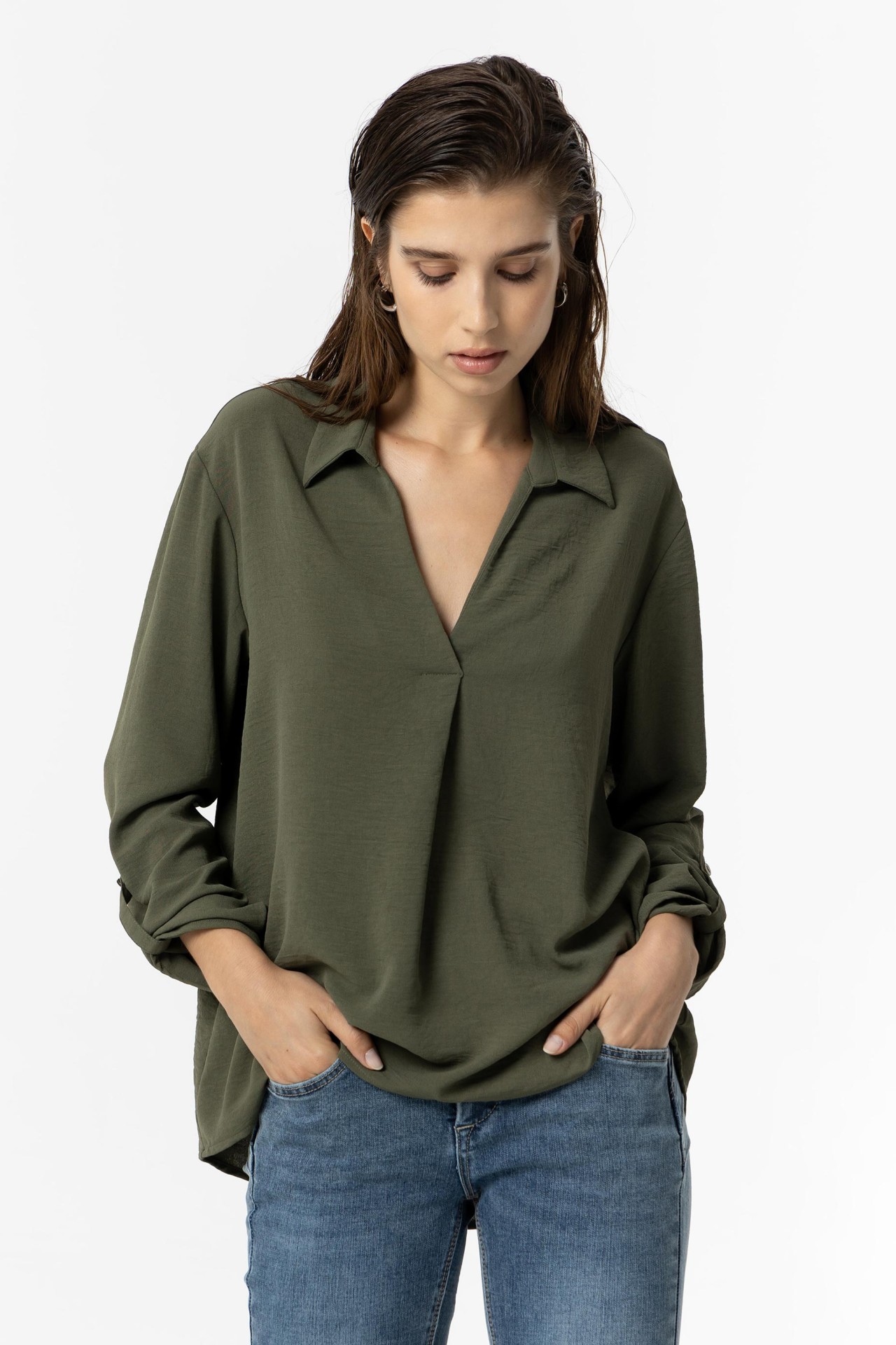 Blusa Efeito Enrugado