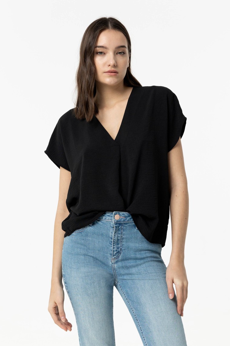 Blusa Efeito Enrugado