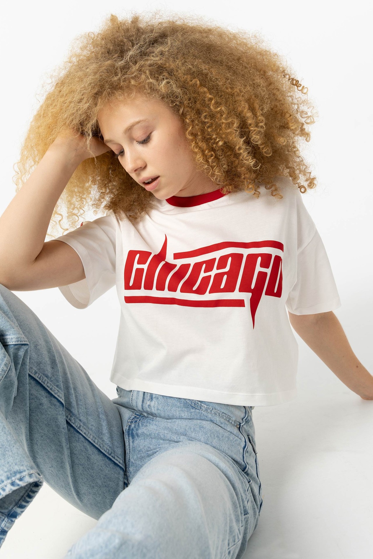 T-shirt Oversize com Estampado Frontal