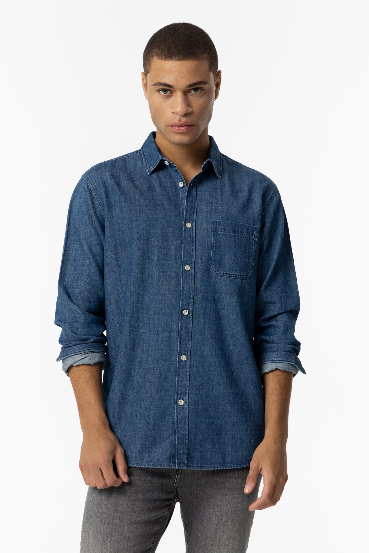 Medium-Blue Long Sleeve Shirt