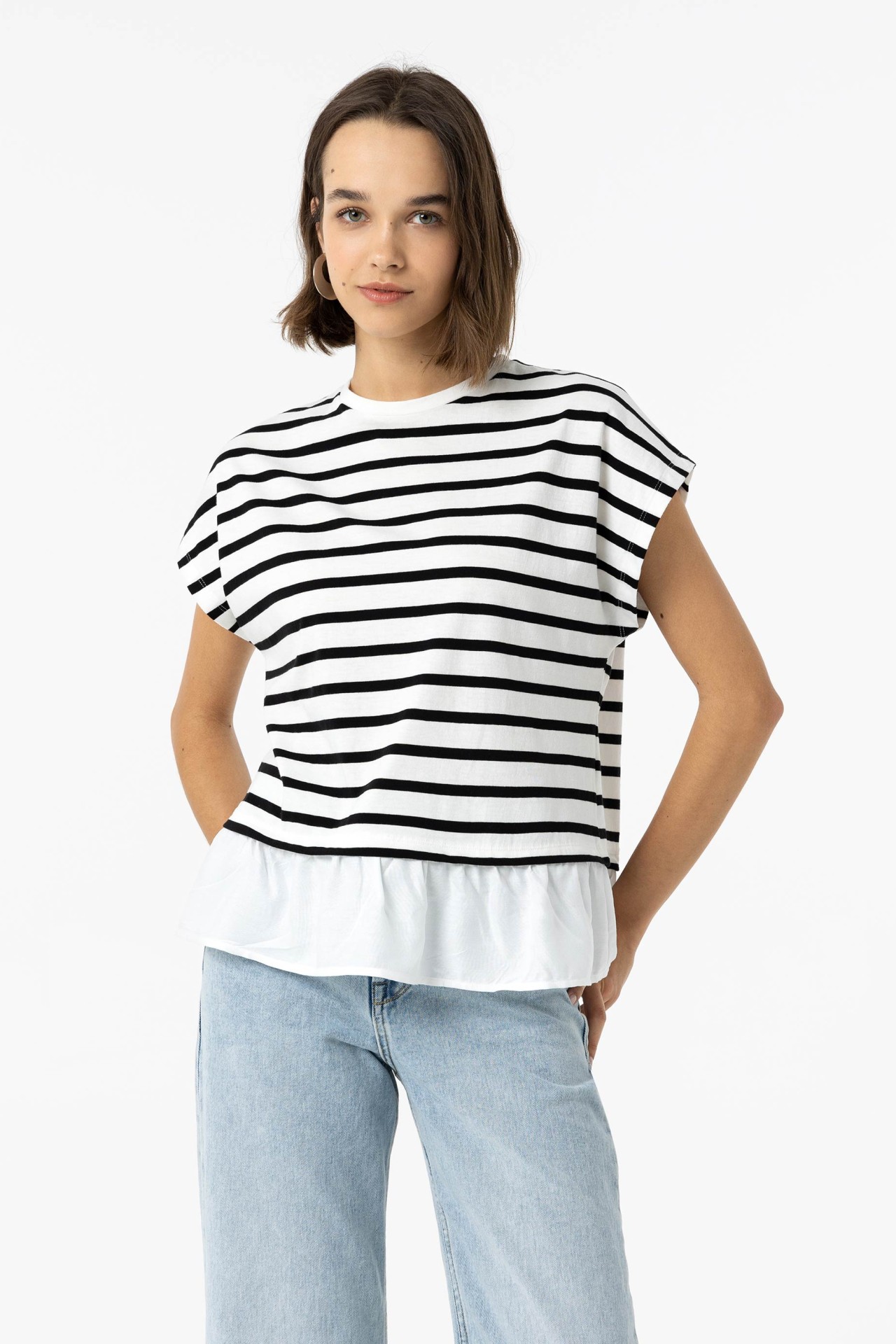 Contrast Striped T-shirt