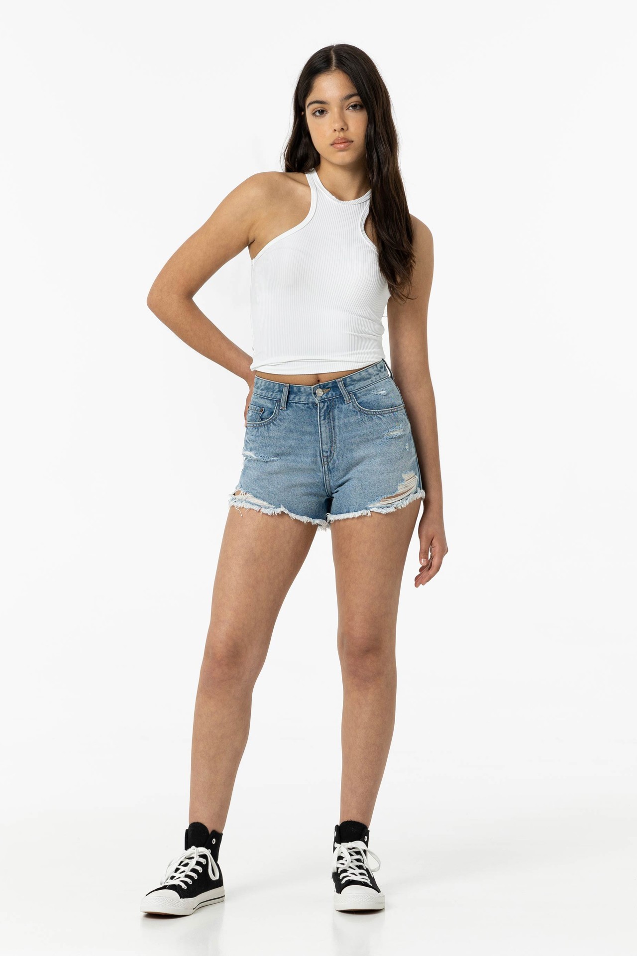 Short Denim con Rotos