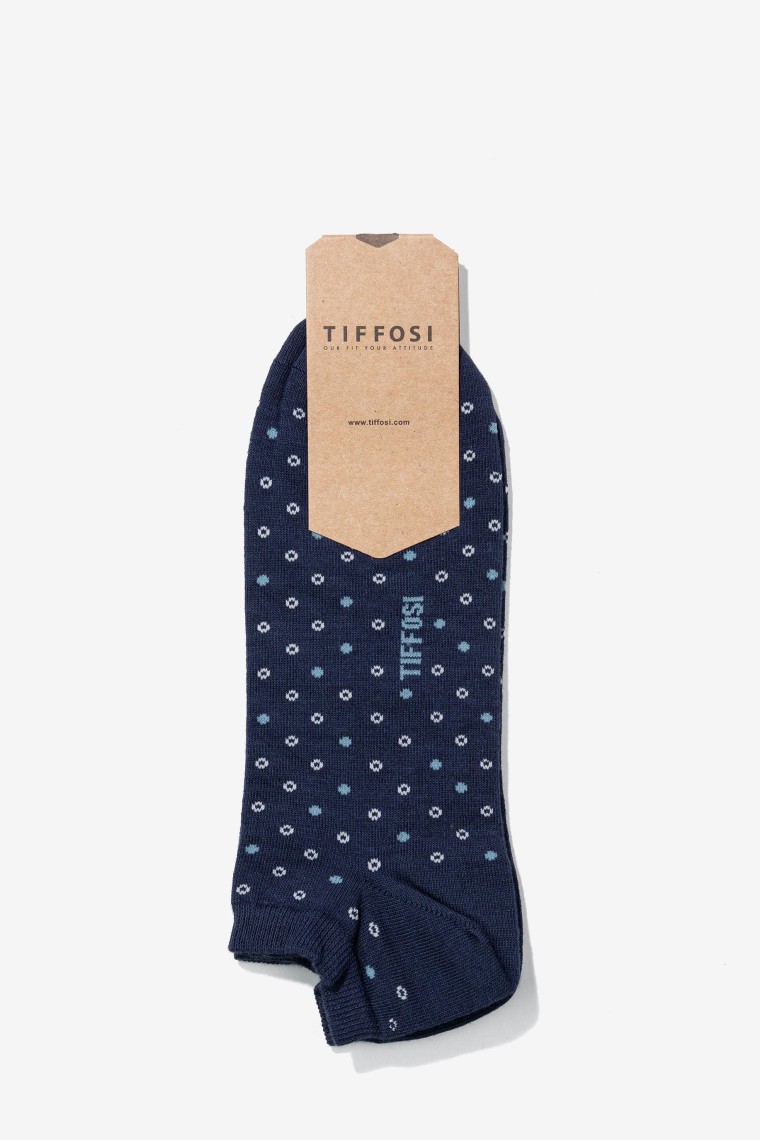 Blue Microprint Socks