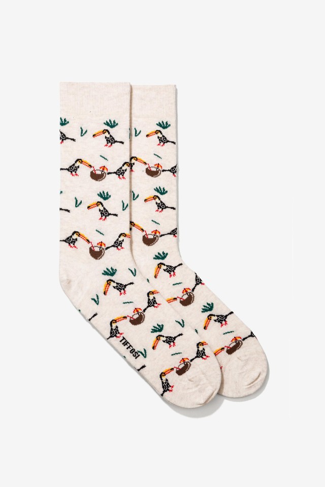 Calcetines a media pierna con estampado de fantasa