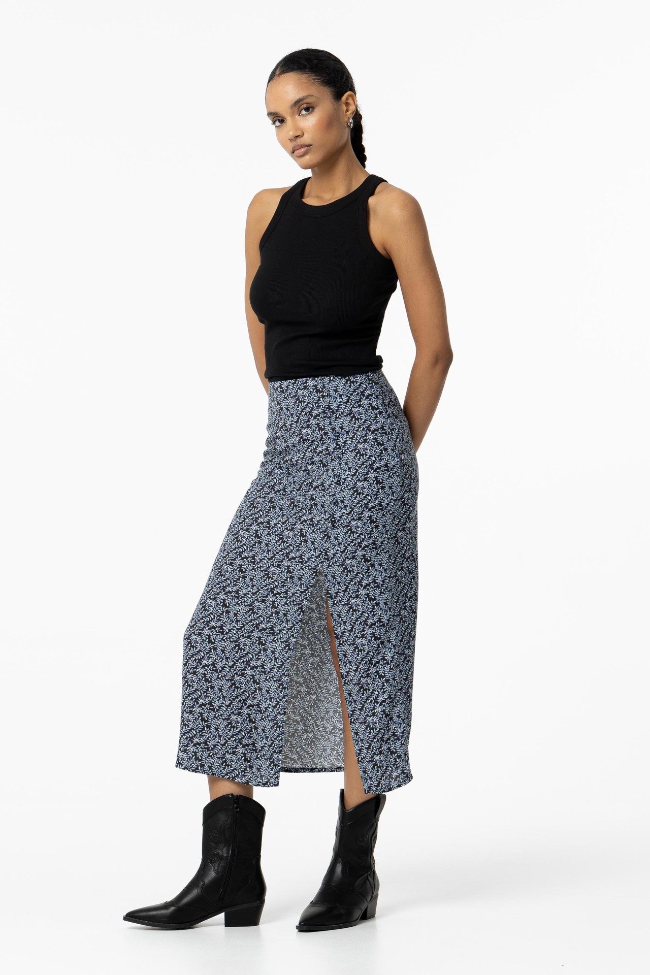 Printed Midi Skirt