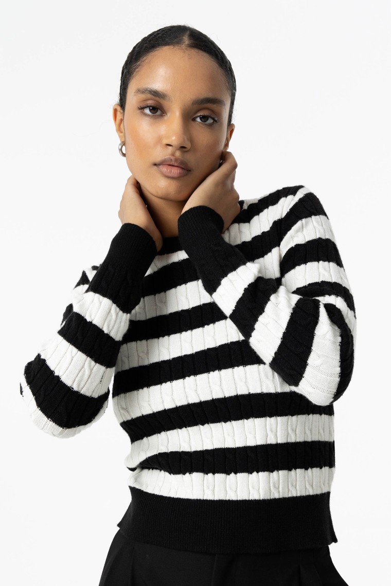 Striped Knit Sweater