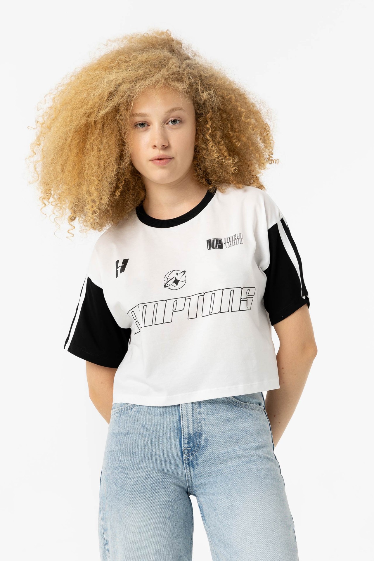 T-shirt Oversize com Estampado Frontal