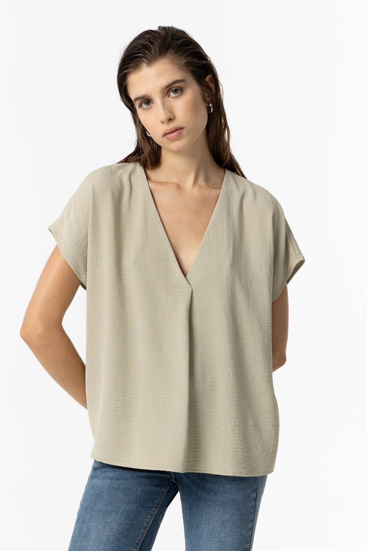 Blusa Efeito Enrugado