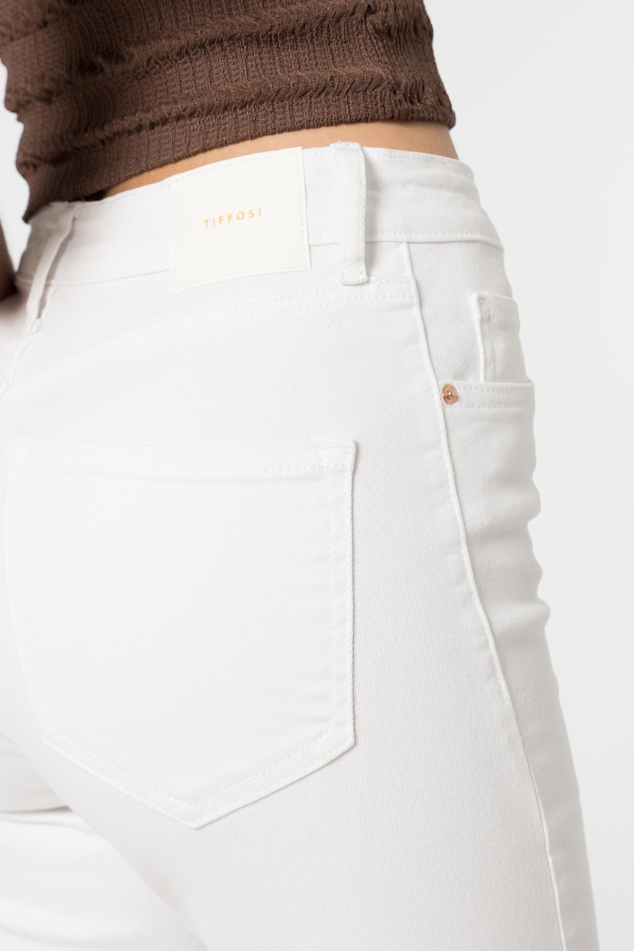 Calas Lauren Skinny Cintura Alta