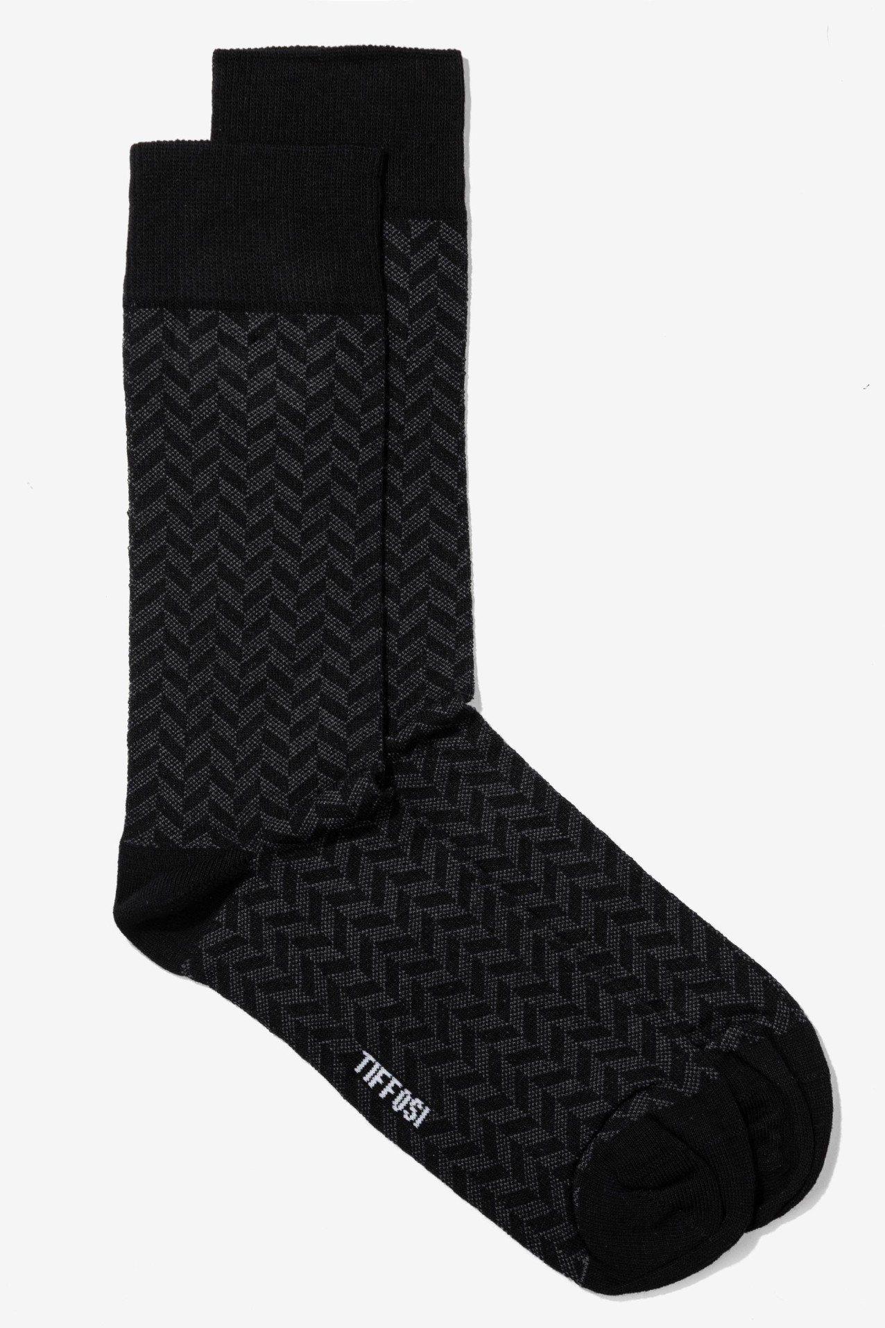 Patterned Black Socks