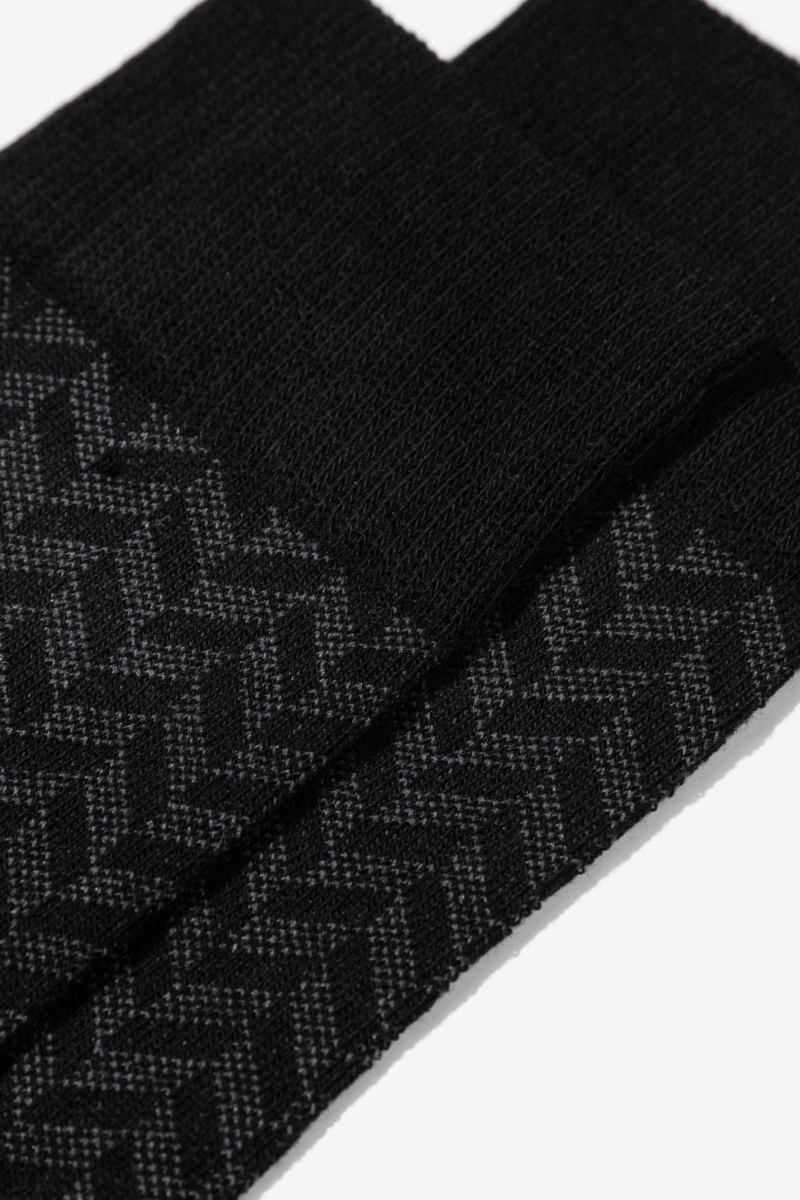 Patterned Black Socks