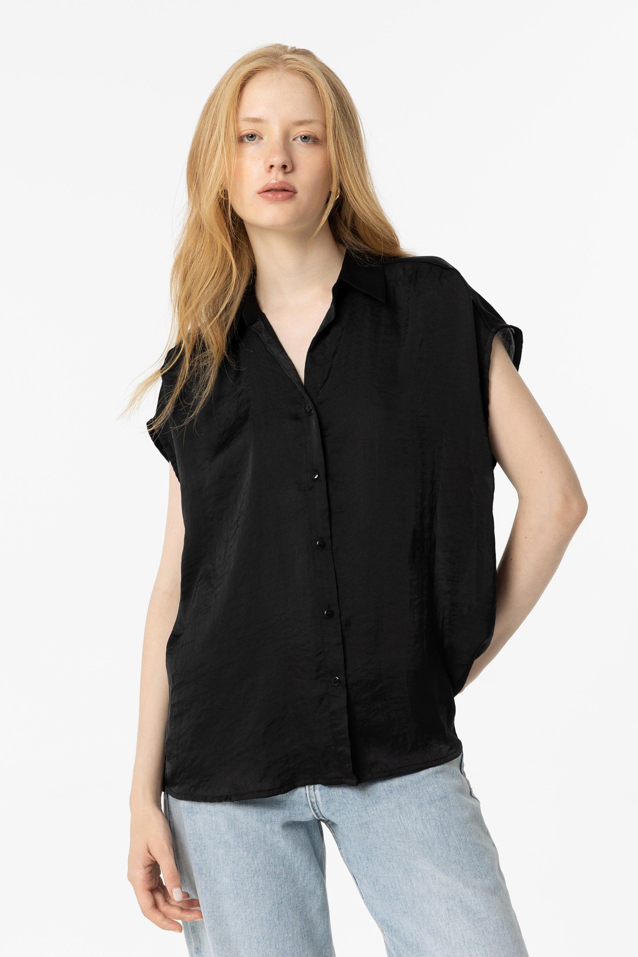 Cresead-Effect Blouse