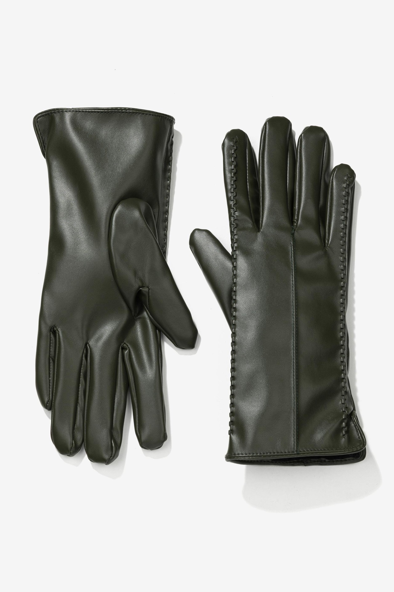 Leather Effect Touch Screen Gloves