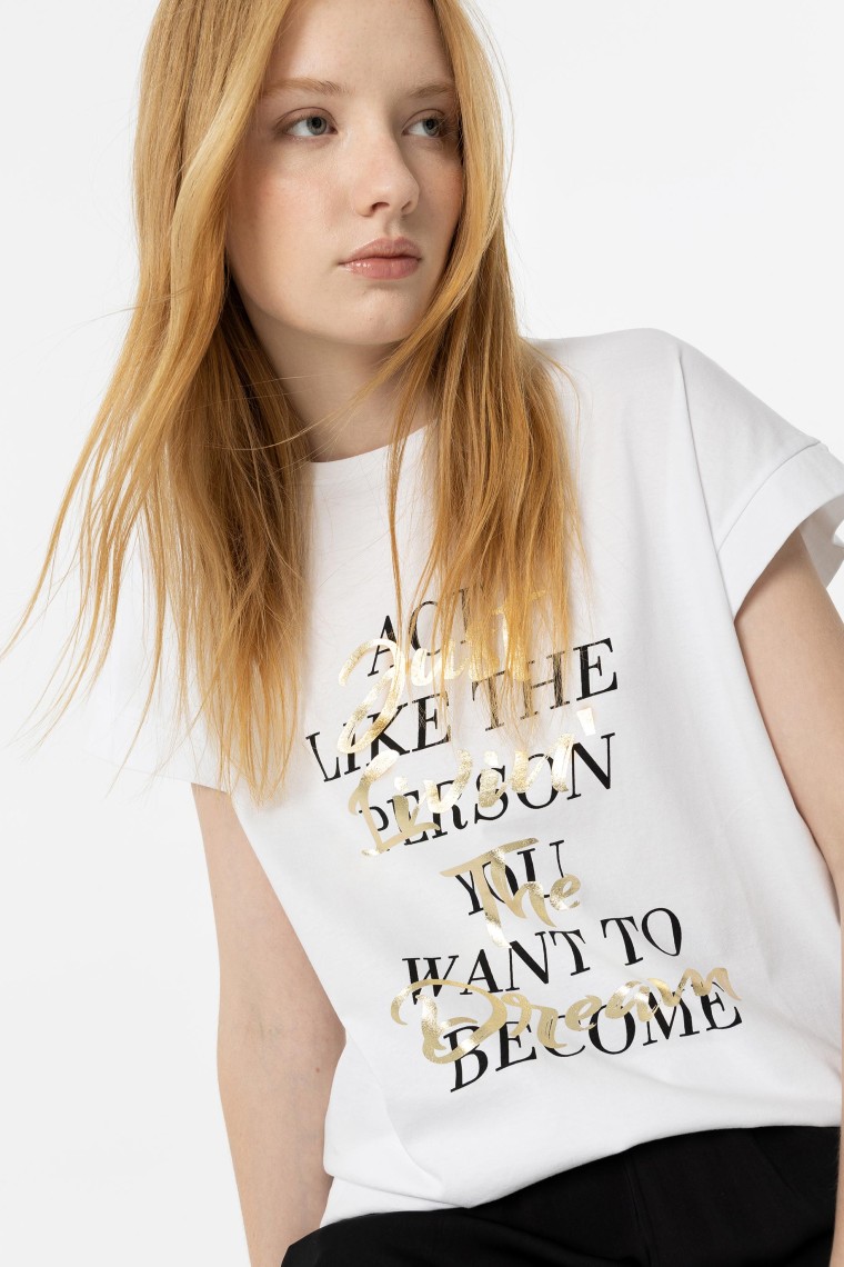 T-shirt with Slogan