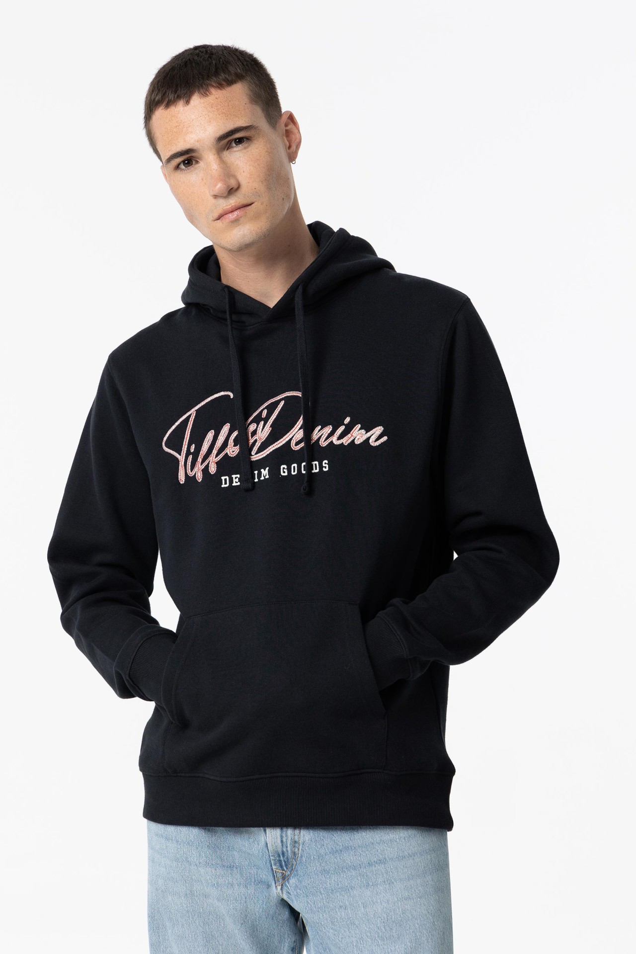 Sudadera con Capucha Bordado Frontal