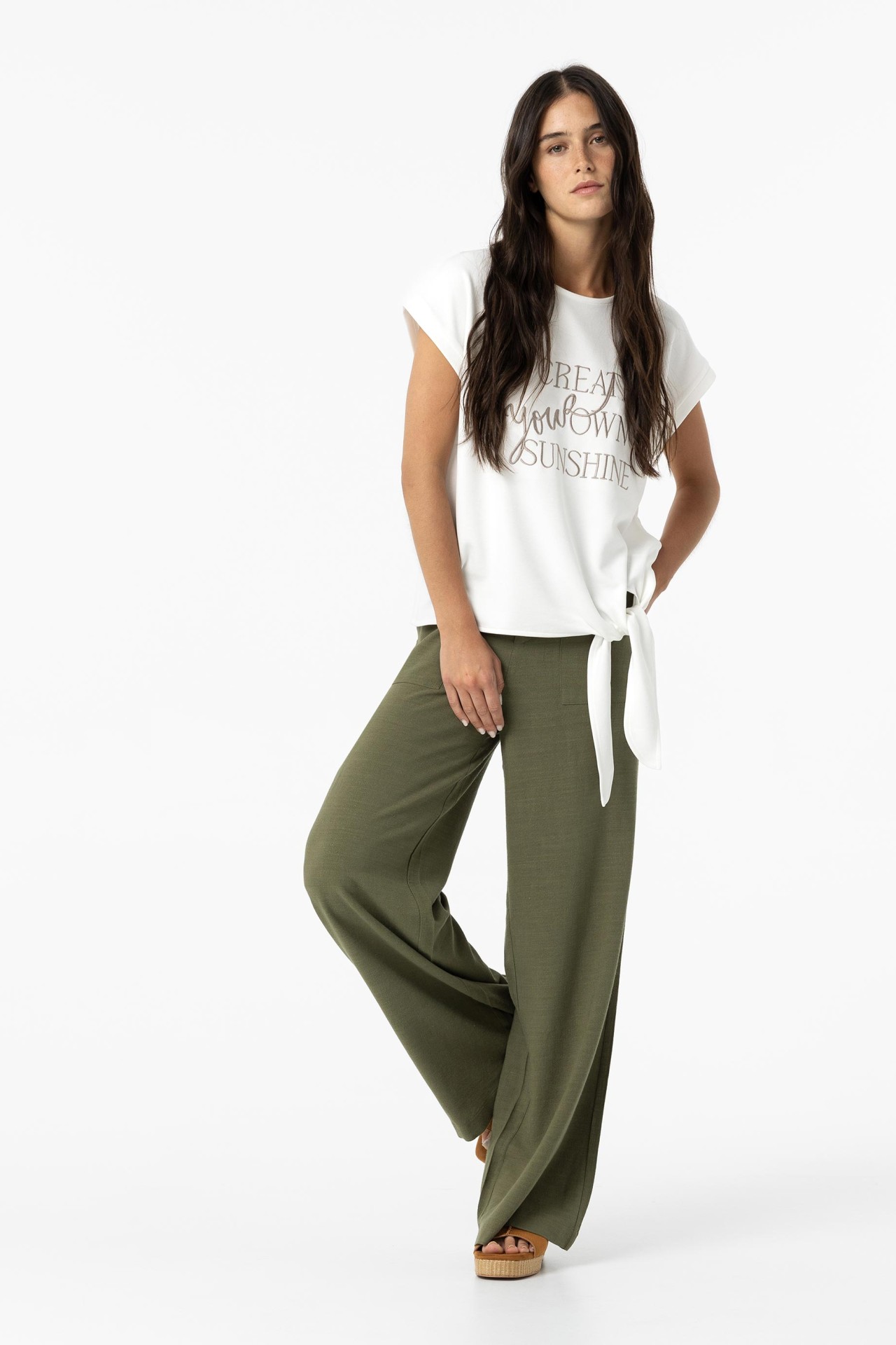 Linen Straight Fit Trousers