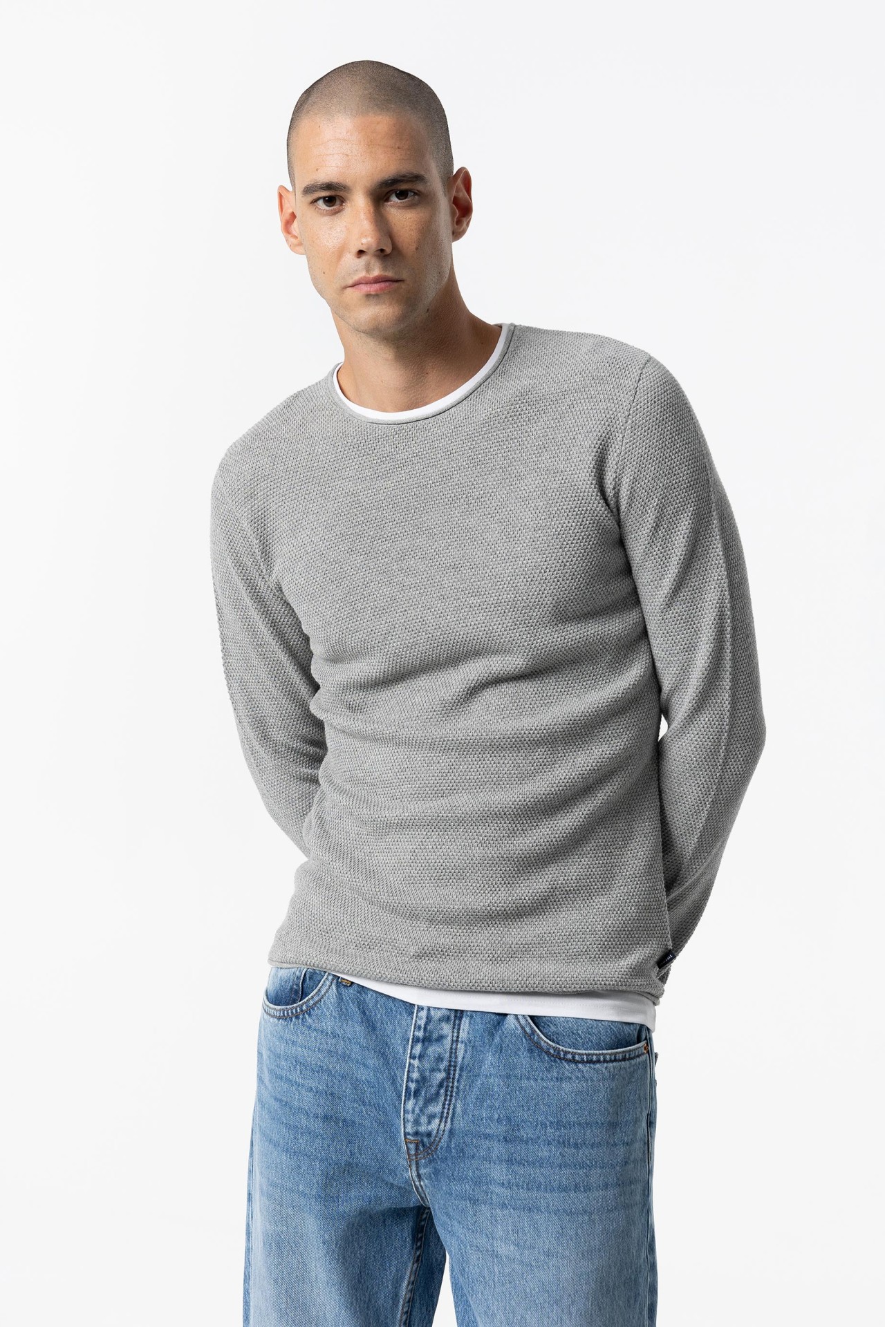 Light Grey Melange Sweater