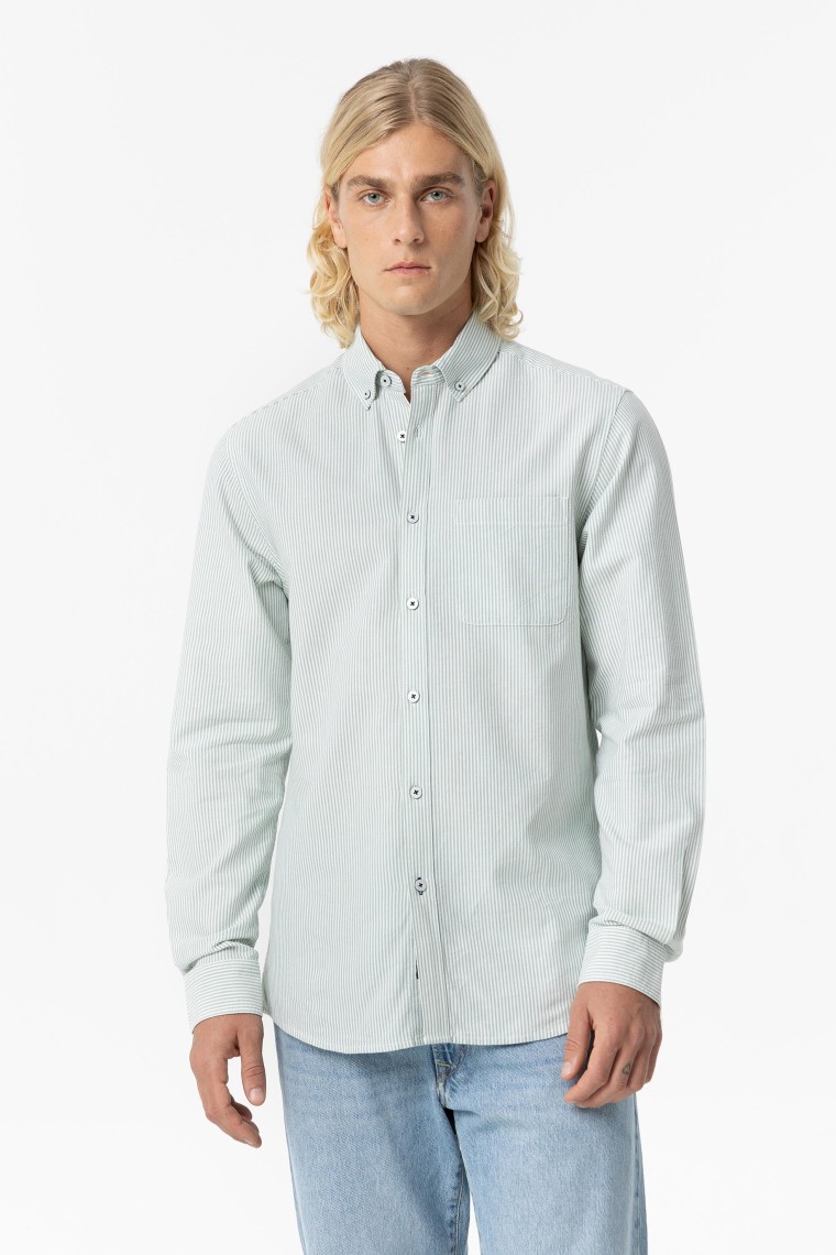 Camisa Regular Fit Oxford Rayas