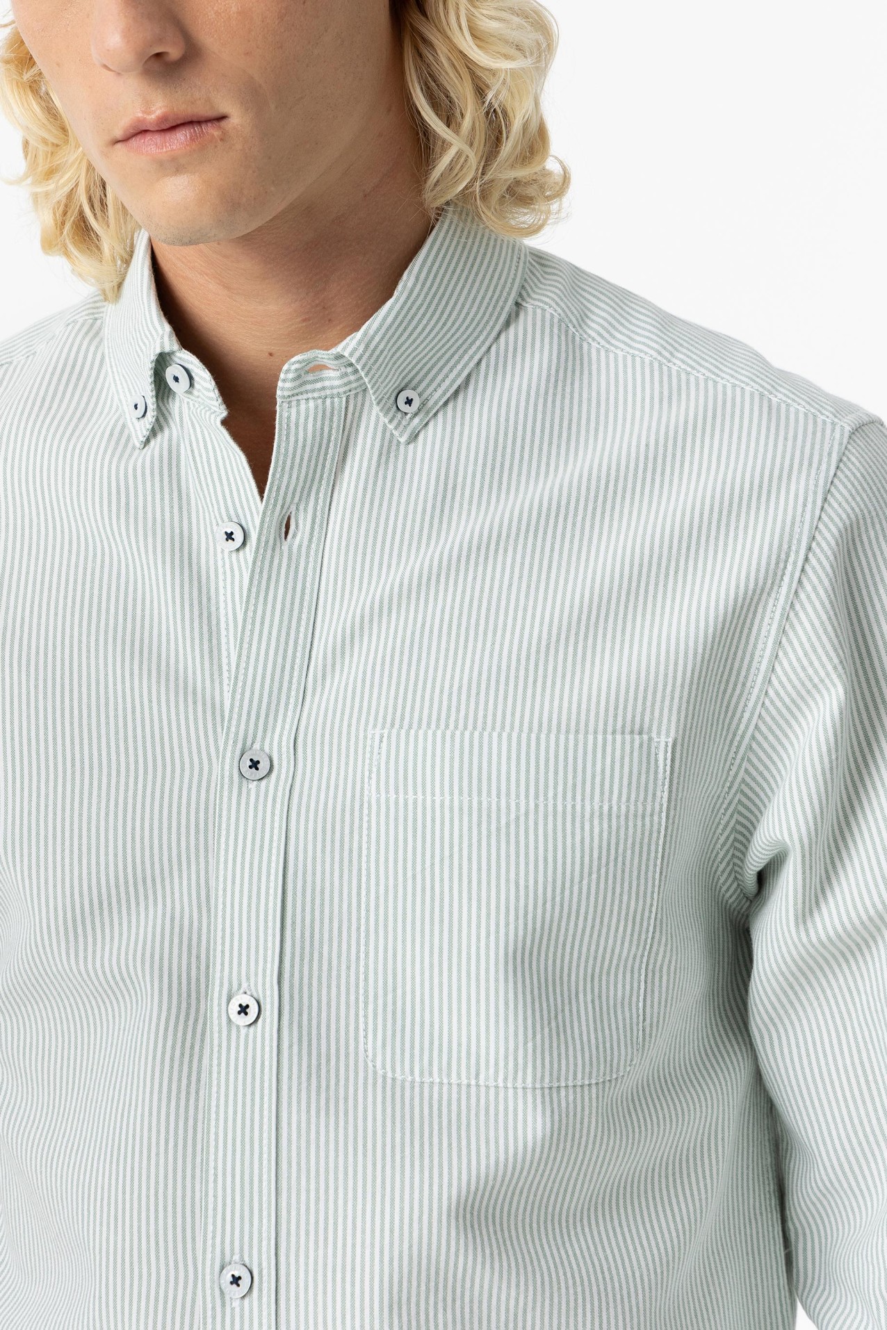 Camisa Regular Fit Oxford s Riscas
