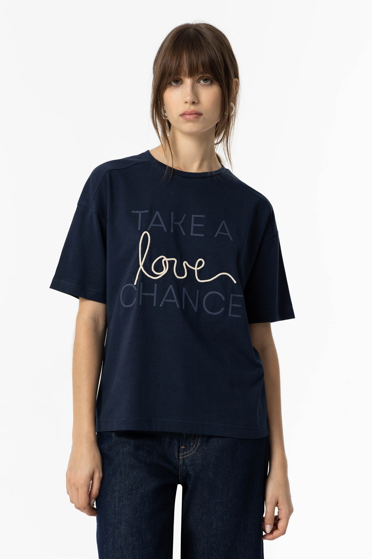 Camiseta con Texto Frontal