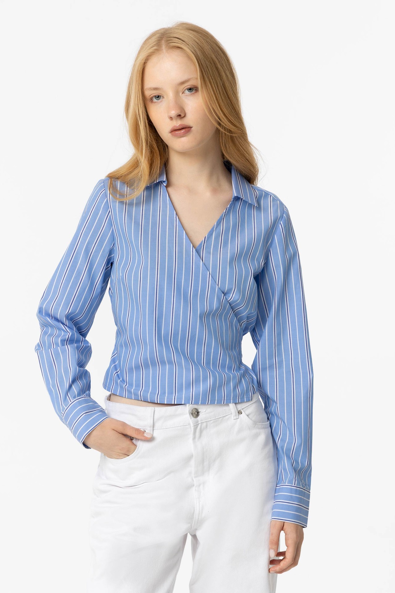 Striped Wrap Shirt