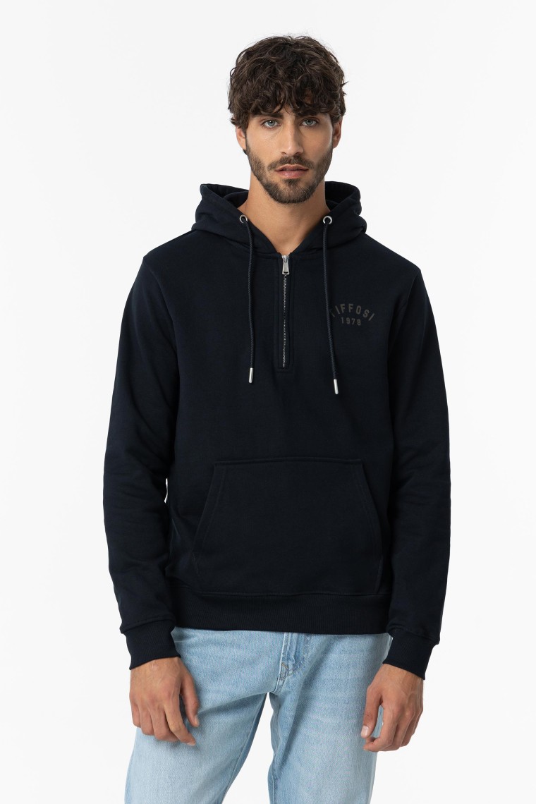 Hoodie with Zip Detail