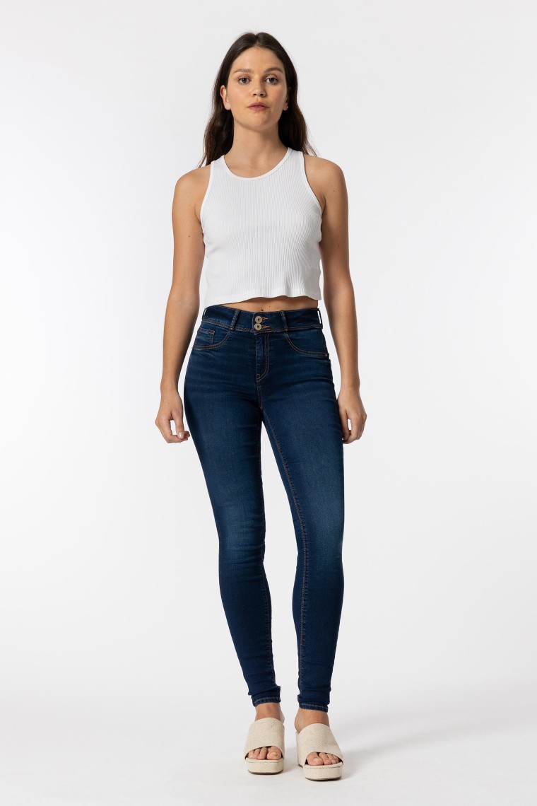 Jeans One Size Skinny Classic Tiro Alto