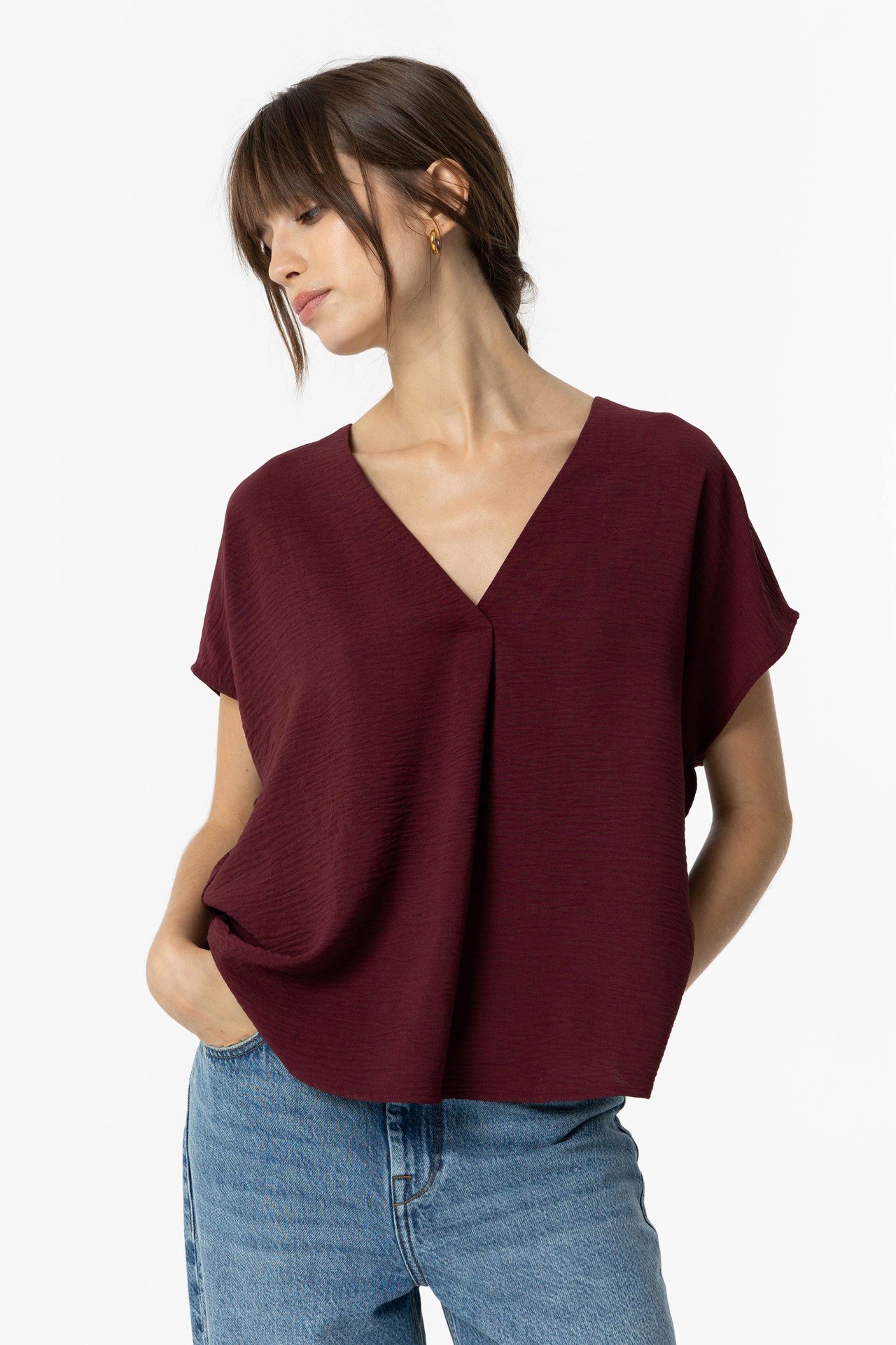 Cresead-Effect Blouse