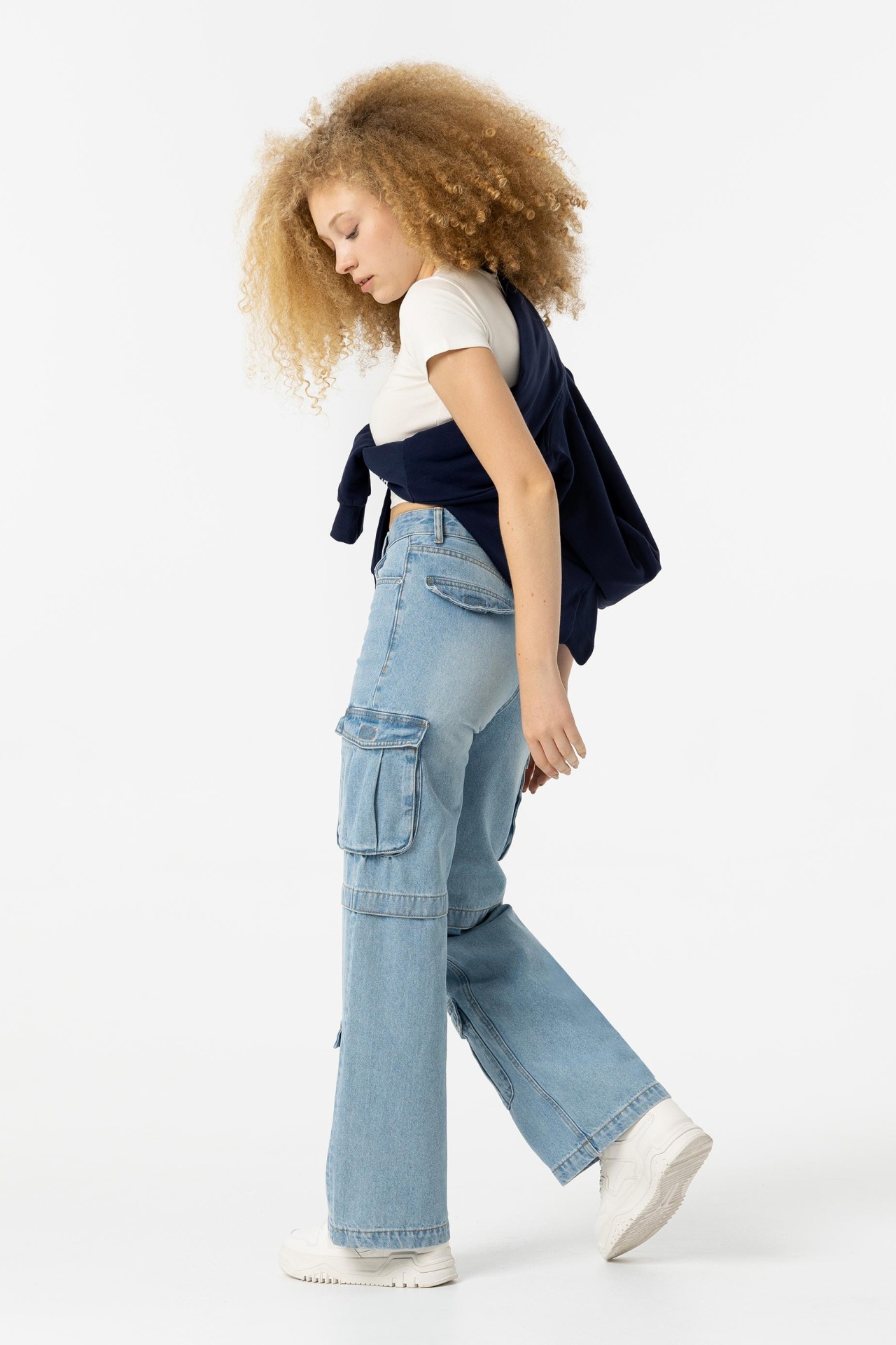 Jeans Cargo Multipocket Wide Leg