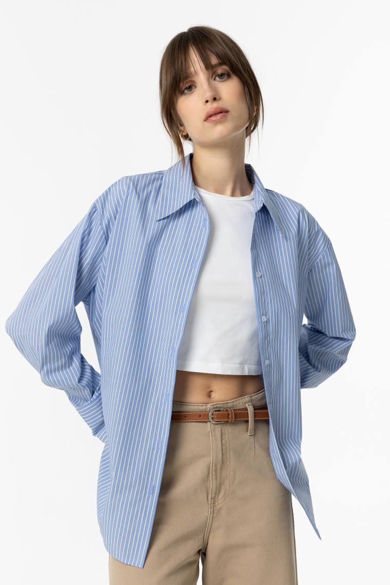 Striped Poplin Shirt