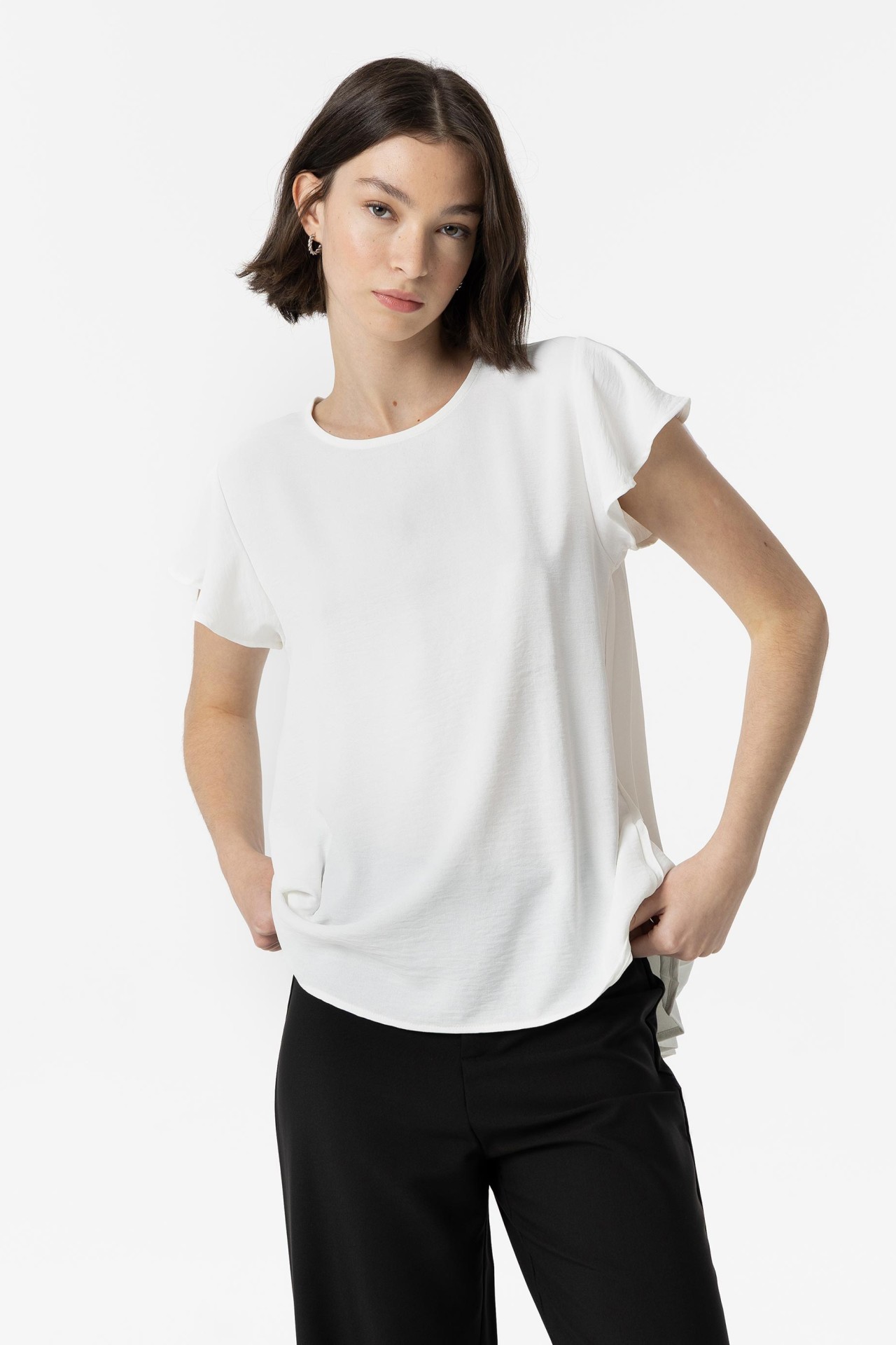 Blusa Plissada nas Costas