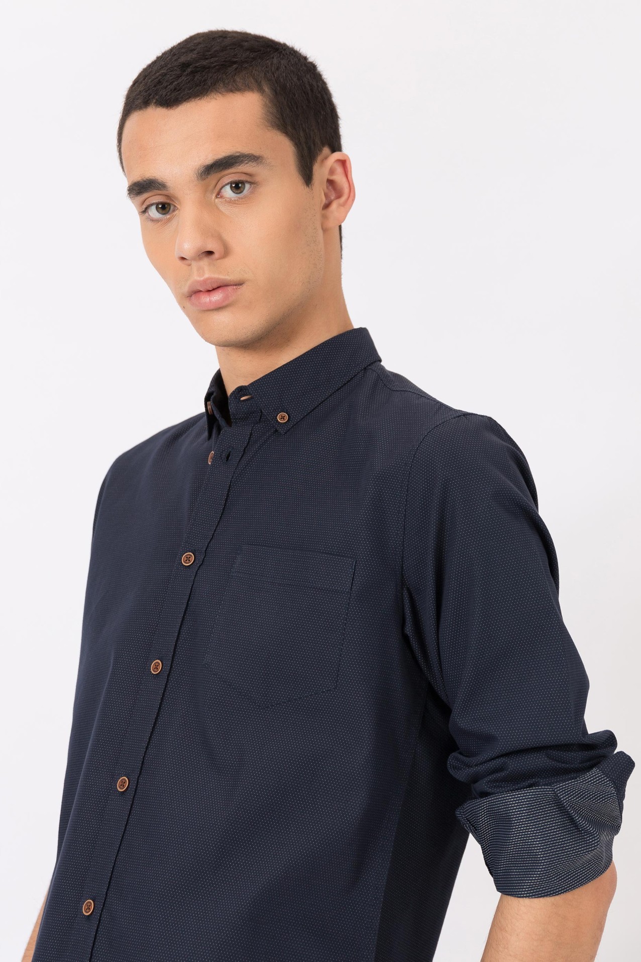 Camisa Estrutura Dobby Slim Fit