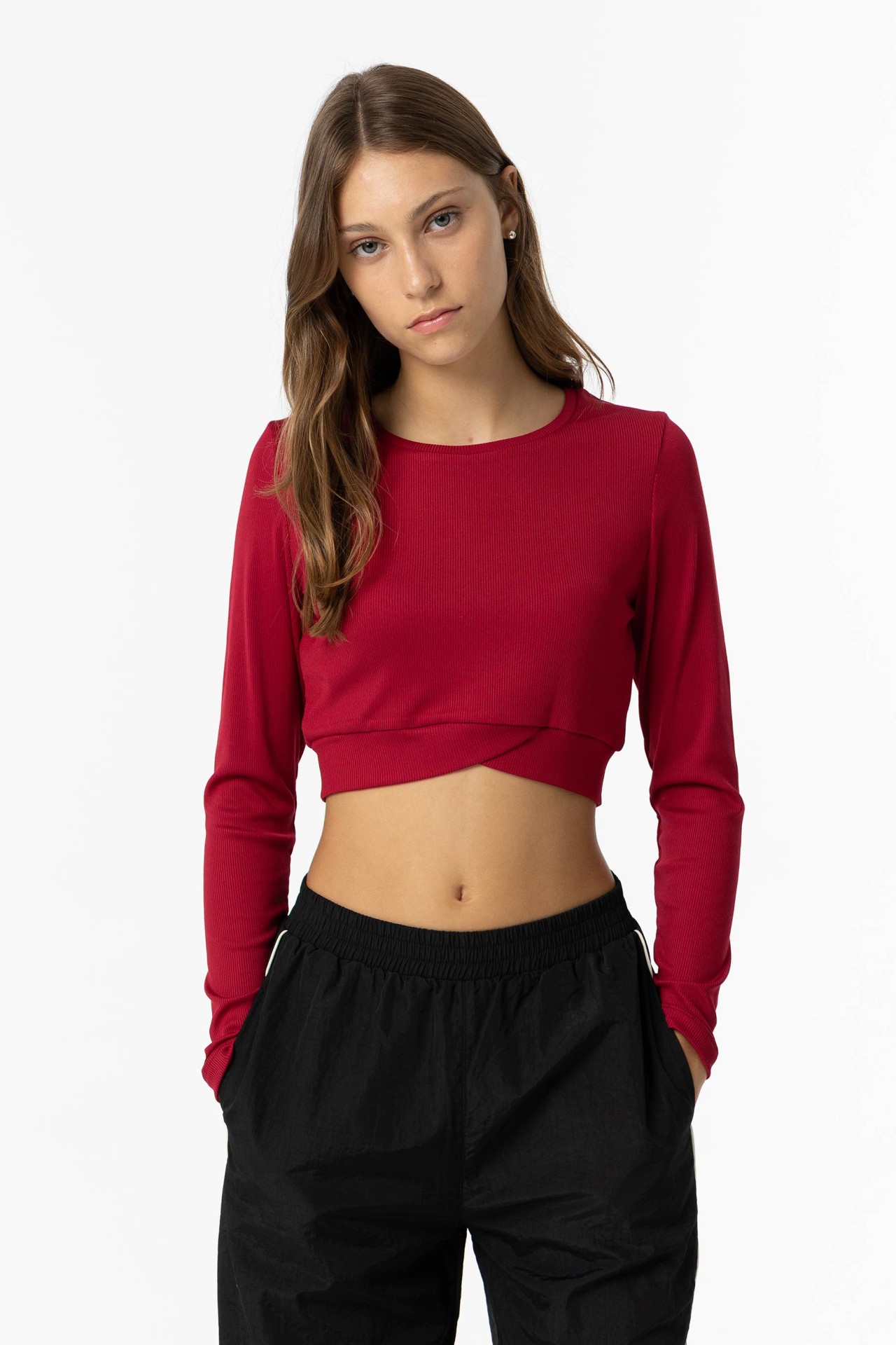 Ribbed Cropped T-shirt