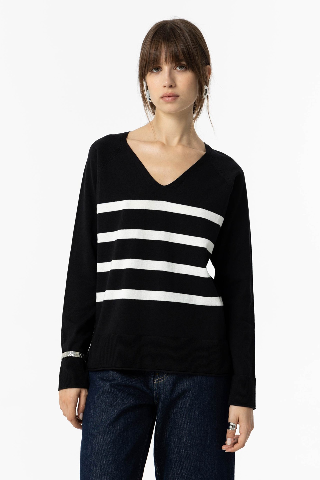 Striped Knit Sweater