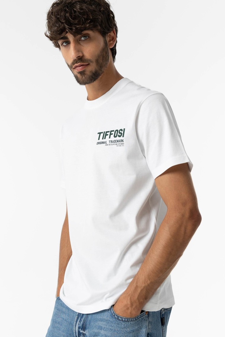 T-shirt with Front Print and Embroidery