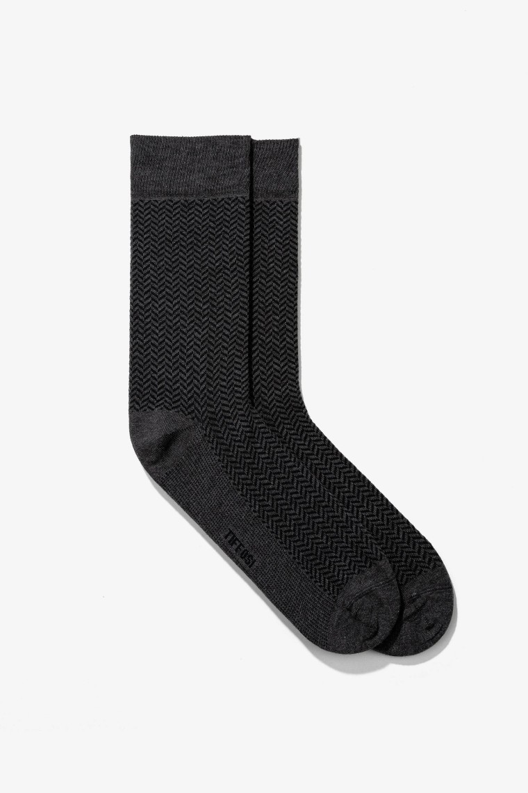 Grey Melange Socks