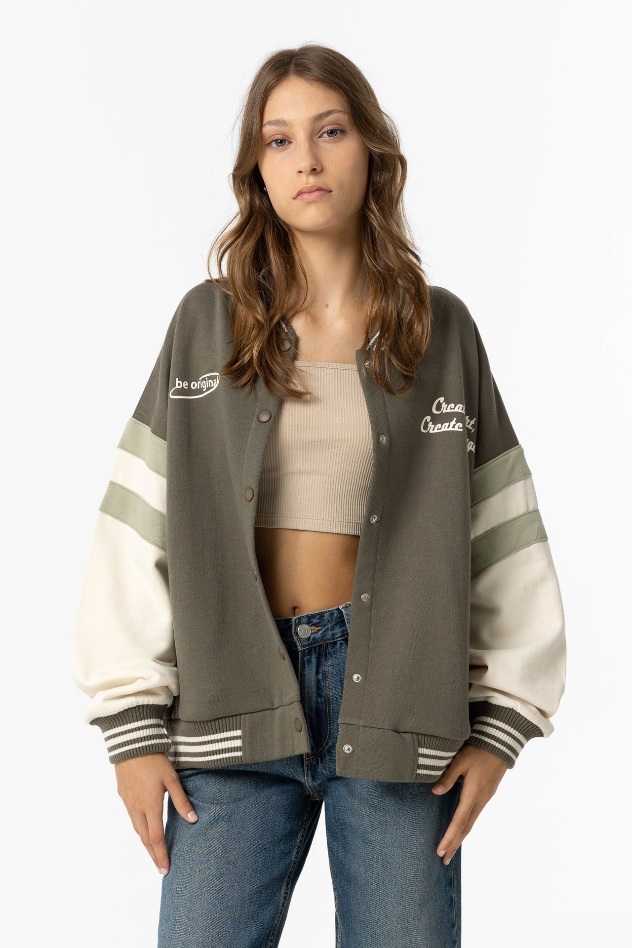 Chaqueta Bomber Estampado