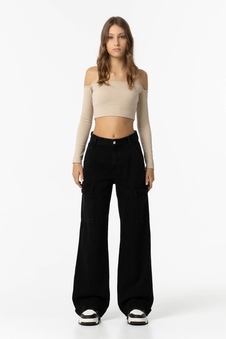 Jeans Cargo Wide Leg