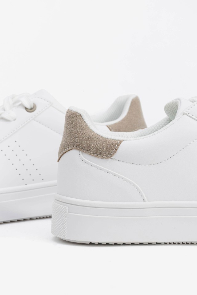 Sapatilhas Efeito Pele Combinadas